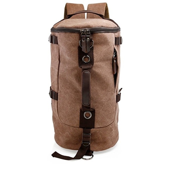 Large Duffel Travel Canvas Bag Handbag Backpack - Picture 3 of 5